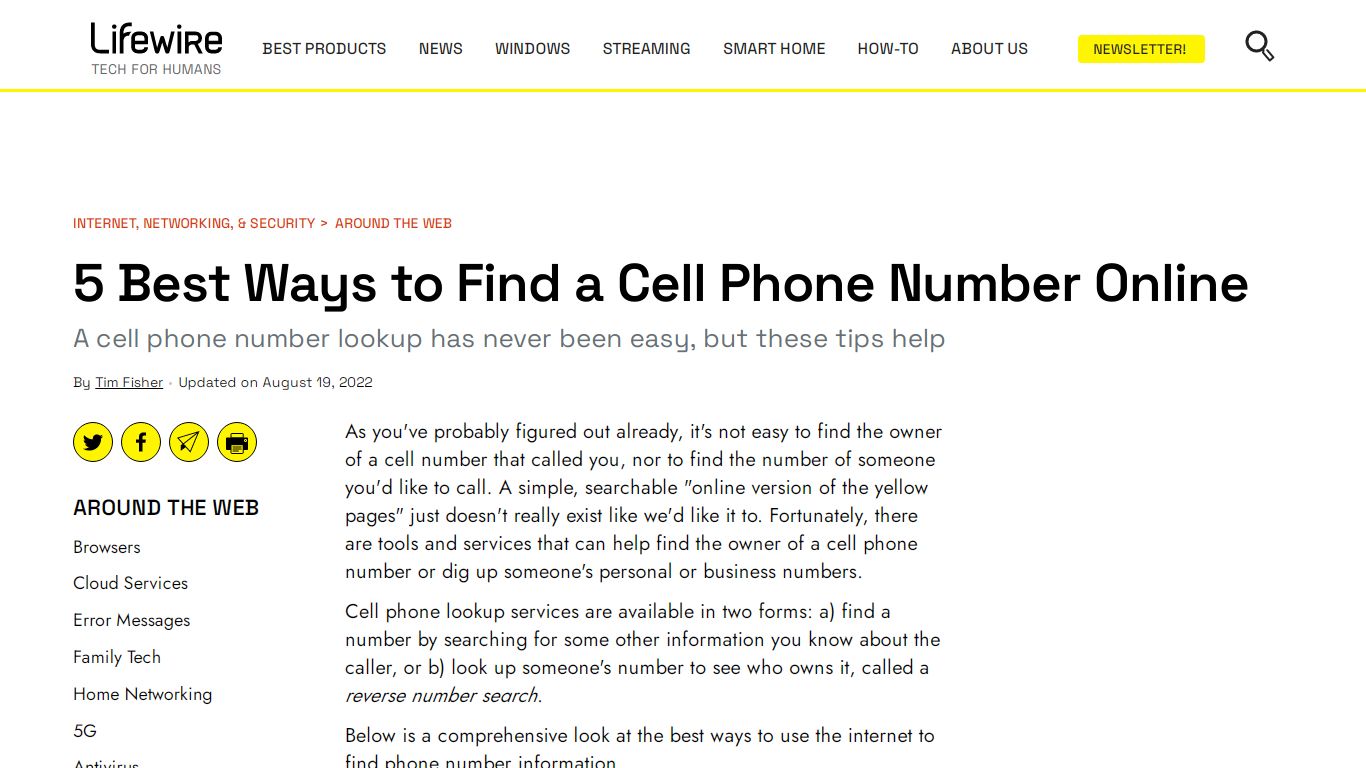 5 Best Ways to Find a Cell Phone Number Online - Lifewire